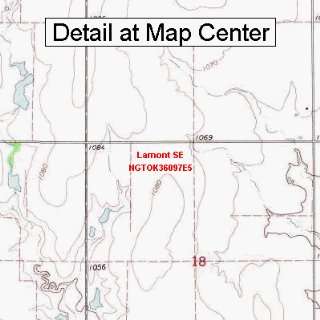  USGS Topographic Quadrangle Map   Lamont SE, Oklahoma 
