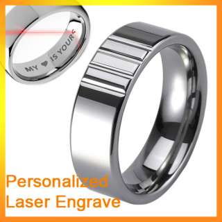 8mm New Mens Carved Tungsten Carbide Ring Wedding Band  