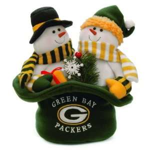  12 NFL Green Bay Packers Snowmen Top Hat Table Christmas 