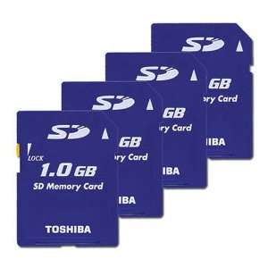  Toshiba 1GB Secure Digital (SD) Card   4 pk Electronics
