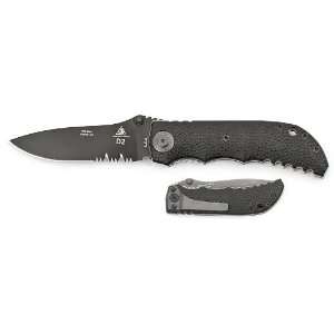 Lone Wolf Knives D2 Double Action Auto 3.9 Black S30V Combo Edge 