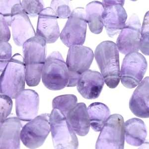 Amethyst  Pear Plain   8mm Height, 4mm Width, Sold by 16 Inch Strand 