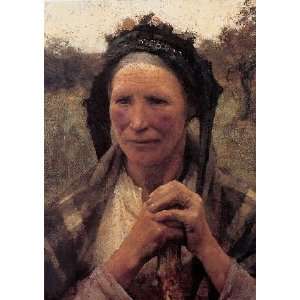   name Head of a Peasant Woman, By Clausen George 