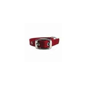  Single Thick Nylon Dog Collar Red 12 In
