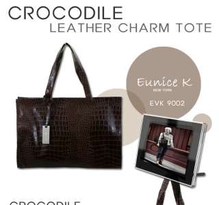 NWT Crocodile Leather Hobo Tote Shoulder Handbag Purse  