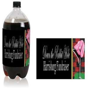  Wonderland Flamingo Personalized Soda Bottle Labels   Qty 