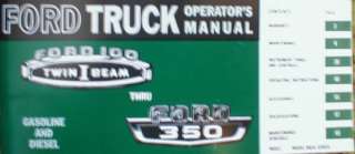 1966 Ford Truck Owners operators Manual 66 Pickup  