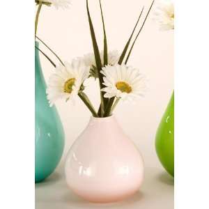  Gerber Daisies In Glass Vase Small Pink