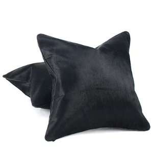  Cowhide Pillow Black
