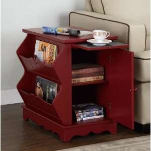  Powell Color Story Crimson Red Recliner Table Kitchen 