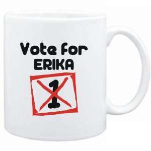  Mug White  Vote for Erika  Female Names Sports 