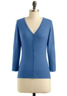   in Sky   Mid length, Casual, Blue, Solid, Buttons, Long Sleeve, Work