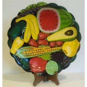  Decorative Fruit Plate   Hand painted 