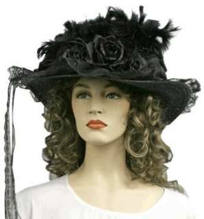  Elegant Black Victorian Touring Hat Clothing