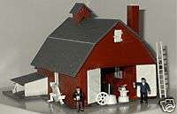 MODEL POWER HO SCALE HORSE STABLE LIGHTED BUILDING  
