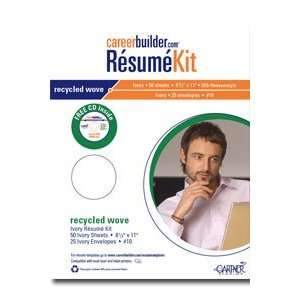  Recycled Paper Resume Kit, Ivory