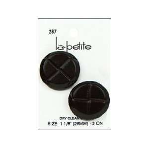  LaPetite Buttons 1 1/8 Shank Antique Leather 2pc Arts 