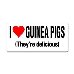  I Love Heart Guinea Pigs Theyre Delicious   Window Bumper 