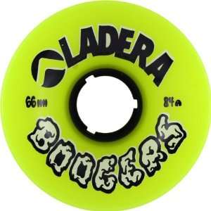 Ladera Boogers Yellow Longboard Wheels   66mm 84a (Set of 4)  
