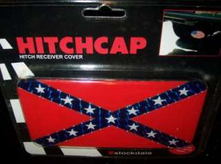 CONFEDERATE FLAG METAL HITCHCAP HITCH COVER CAR TRUCK  