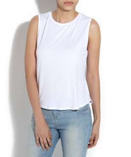 White (White) White Curved Hem Tank Top  254008810  New Look