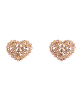 Pink (Pink) Sparkly Heart Studs  226075870  New Look
