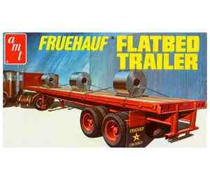 Fruehauf Flatbed Trailer   Plastic Model Kit 1/25 SCALE  