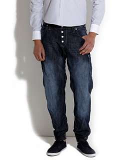 Navy (Blue) Mish Mash Blue Denim Cuffed Jeans  252296041  New Look