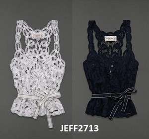   Abercrombie & Fitch Fashion Top Kendell Lace Tank Shirt Hollister