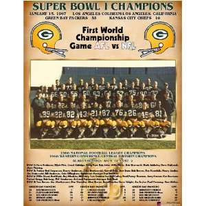 Green Bay Packers    Super Bowl 1966 Green Bay Packers    13 x 16 