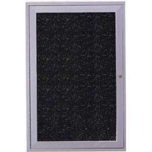  Enclosed Recycled Rubber Bulletin Board w/ One Door 