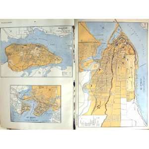  Plan Halifax St. John Quebec Harbour Canada 1915