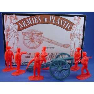   Plastic 54mm American Revolution British Royal Artillery wit Toys