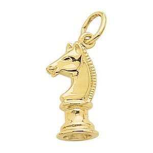  Rembrandt Charms Chess Knight Charm, 10K Yellow Gold 