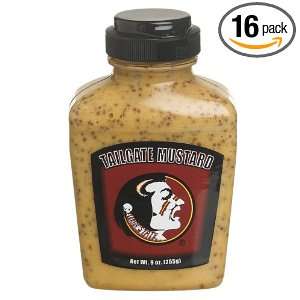Tailgate Mustard Florida State University, 9 Ounce Jars (Pack of 16)