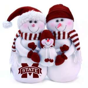  NCAA Mississippi State Bulldogs Snowmen Family Holiday 