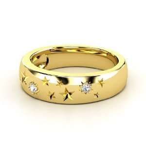  Written in the Stars Ring, 14K Yellow Gold Ring with White 