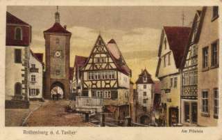 Germany postcard Rothenburg o.d. Tauber Plonlein 162836  