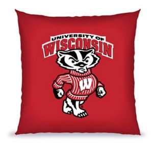   Wisconsin Badgers   NCAA 12 x 12 in Souvenir Pillow