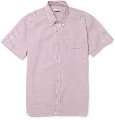 Oliver Spencer Dawnay Short Sleeved Cotton Seersucker Shirt