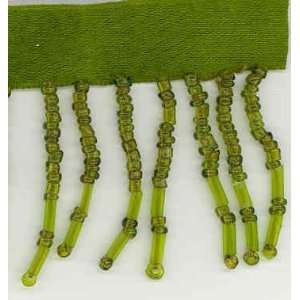  Beaded Trim Olive Bugle Beads By The Yard Arts, Crafts 