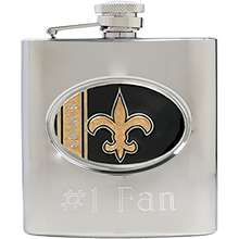 Great American New Orleans Saints Stainless Steel Custom Flask 