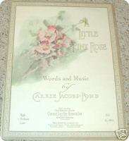 Little PINK ROSE Carrie Jacobs Bond 1912 Sheet Music  