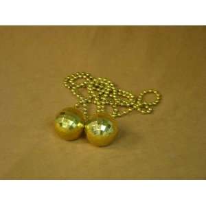  Gold Beaded Necklace with Bowling Ball 