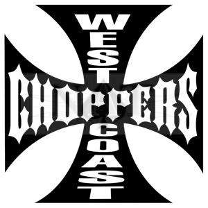 Aufkleber West Coast Choppers schw/weiß 15cm Iron Cross  