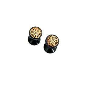  Leopard Print Ear Gauge   Fashion Plug Earring 6mm (2G) Jewelry