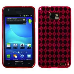   Galaxy S II) T Red Argyle Pane Candy Skin Cover (free ESD Shield Bag