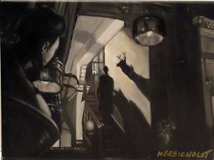 Homage to Edward Hopper Dark Stairs by Herbicholot  