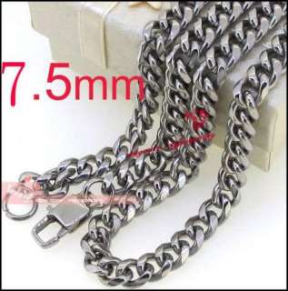   5mm Silver Tone Stainless Steel Miami Cuban Link Chain Necklace  
