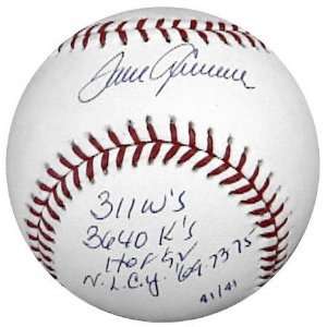  Tom Seaver Autographed 4 Stat Baseball with 4 Inscriptions 